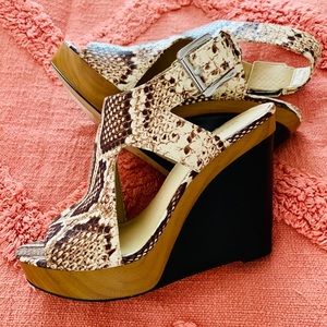 Michael Kors ~ Josephine Wedge -Snake Skin! New!